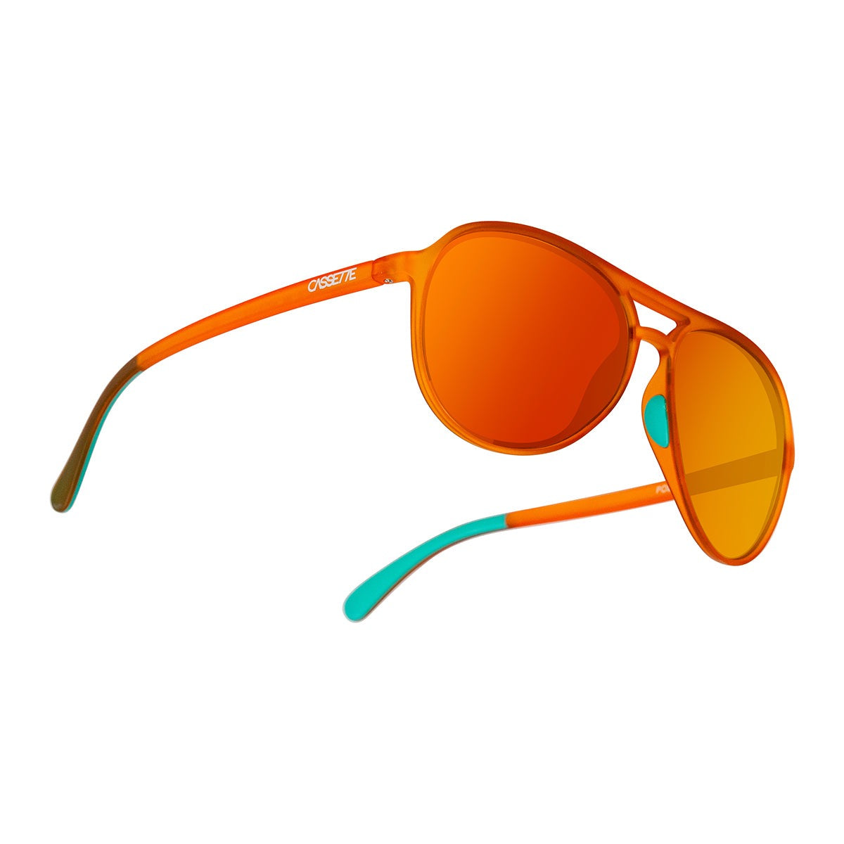 #color_Matte Orange Heat / Polarized Orange Fire Mirror Lens