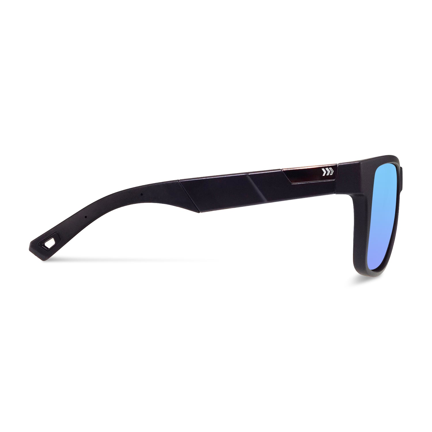 #color_Matte Black / Skye Blue Mirror ColorBoost Polarized Lens