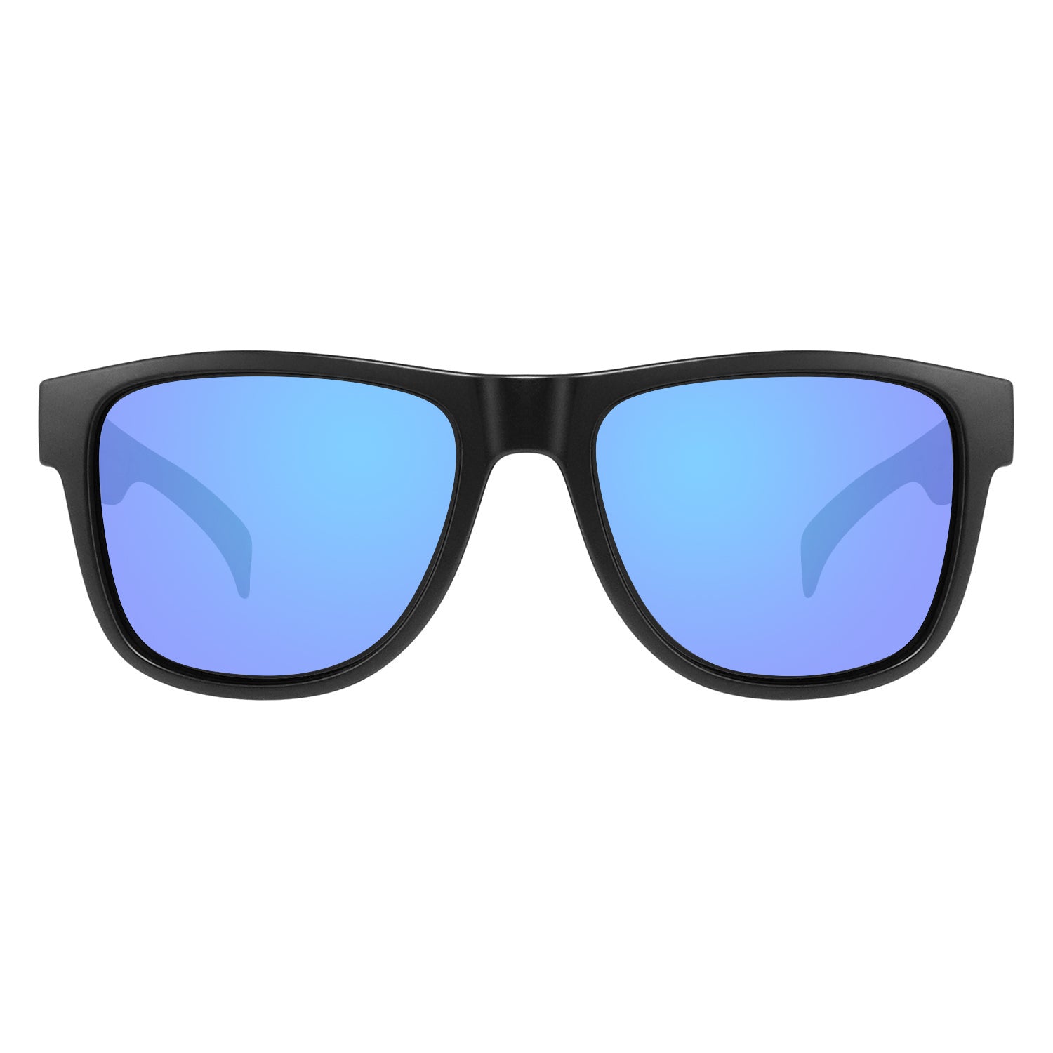 #color_Matte Black / Skye Blue Mirror ColorBoost Polarized Lens