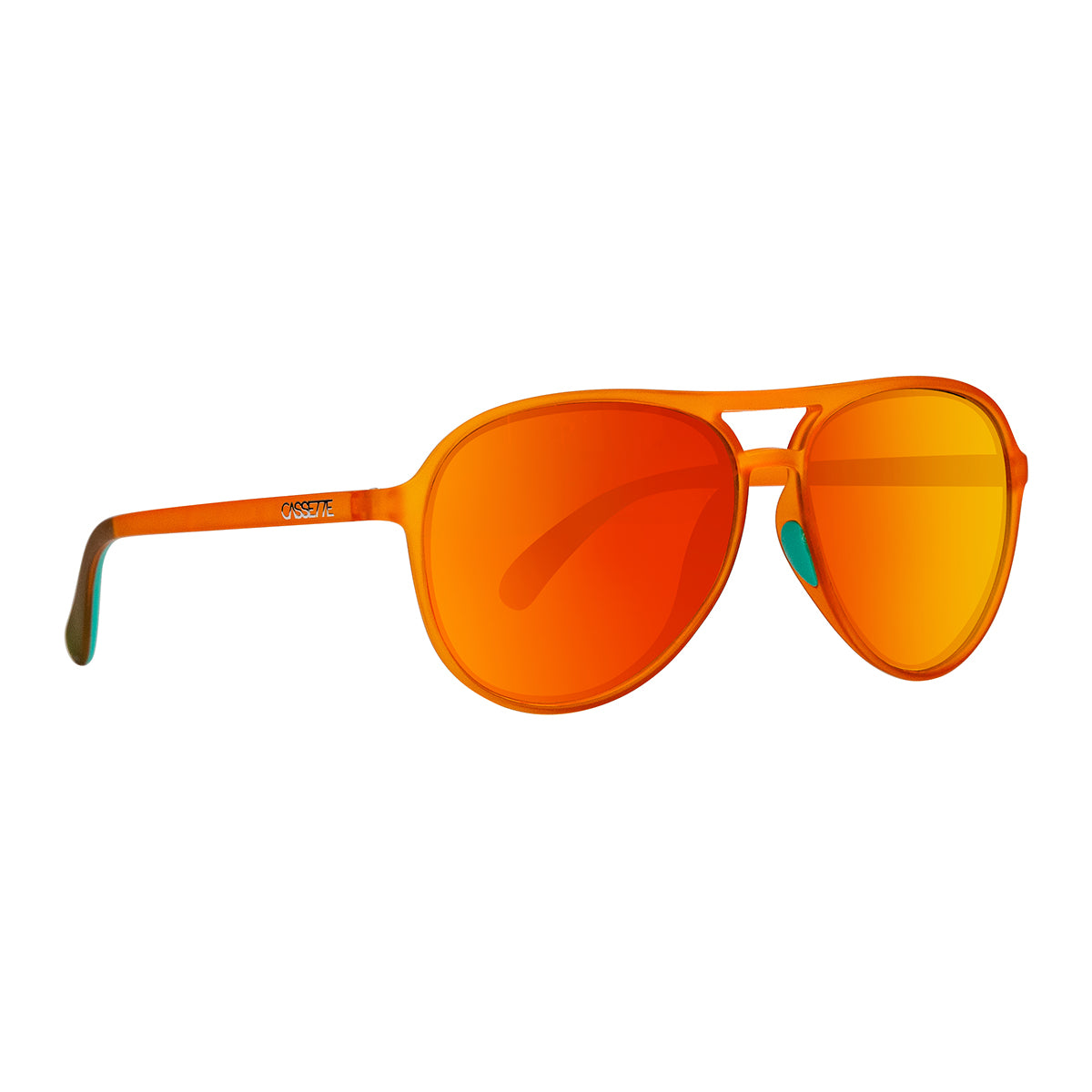 #color_Matte Orange Heat / Polarized Orange Fire Mirror Lens