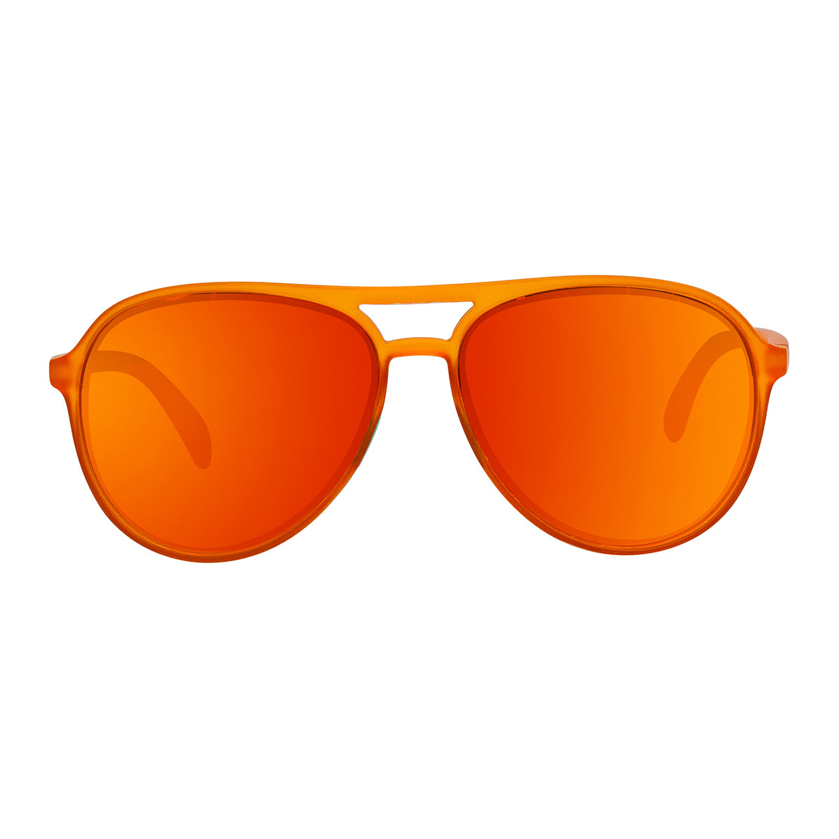 #color_Matte Orange Heat / Polarized Orange Fire Mirror Lens