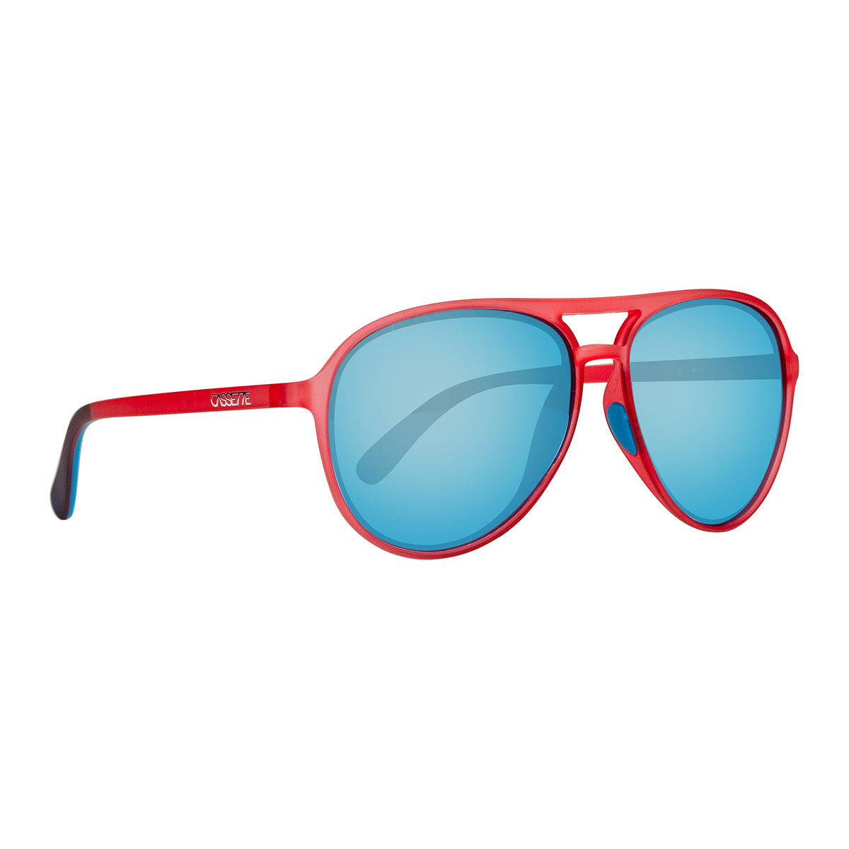 #color_Matte Ruby / Polarized Sky Blue Mirror Lens