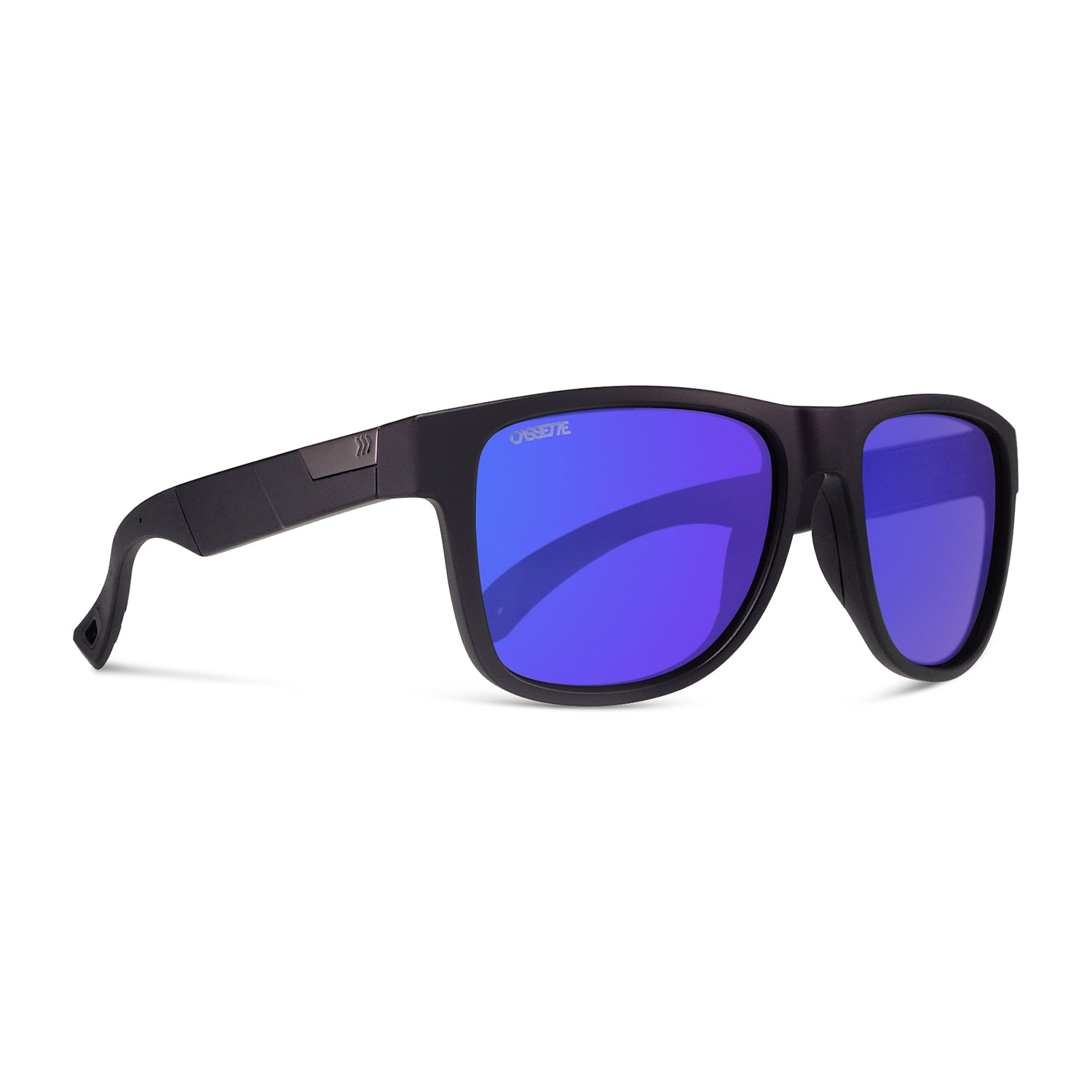 #color_Matte Black / Blue Mirror ColorBoost Polarized Amber Lens