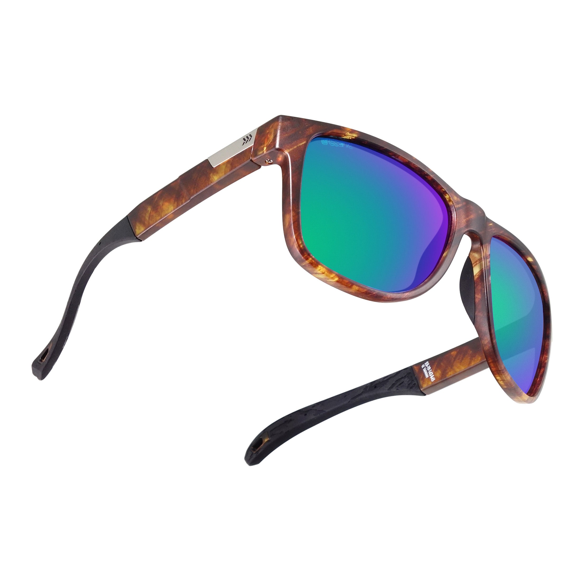 #color_Tiger Tortoise / Green Mirror ColorBoost Polarized Smoke Lens