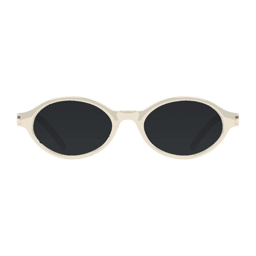 Tempo sunglasses in cream with smoke lenses