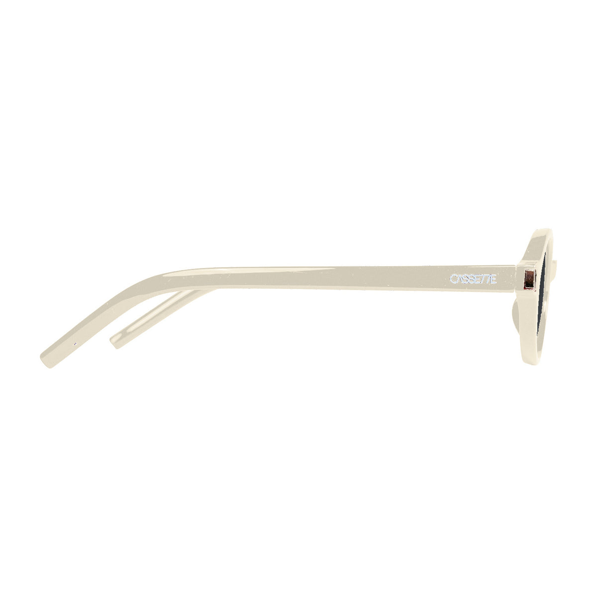 Tempo sunglasses in cream, side view #color_Cream / Smoke Lens
