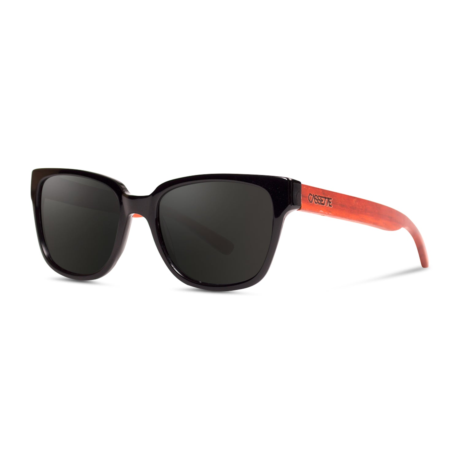 #color_Black & Red Lacewood / Smoke Polarized Lens